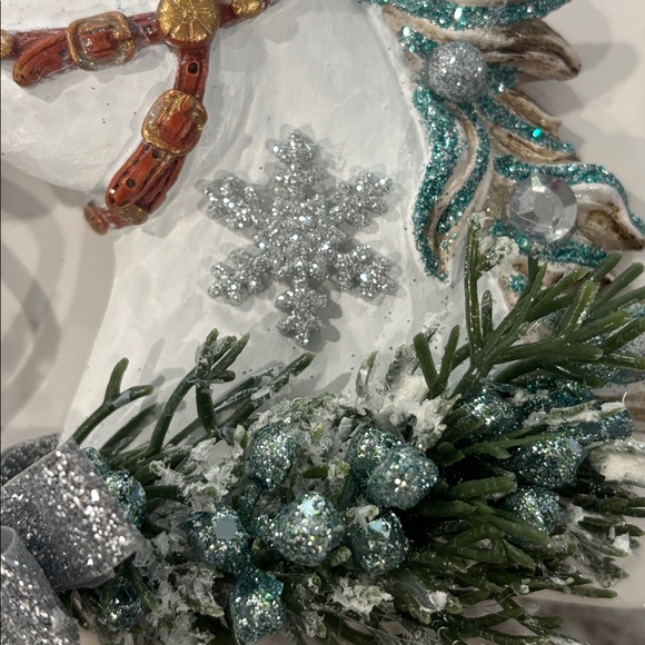 Holiday Horses:”Winter” design. Decorated horse ornament in hand crafted designs - Picture 7 of 12